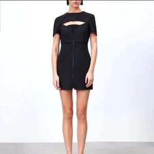 Zara Black Zip Up Mini Dress